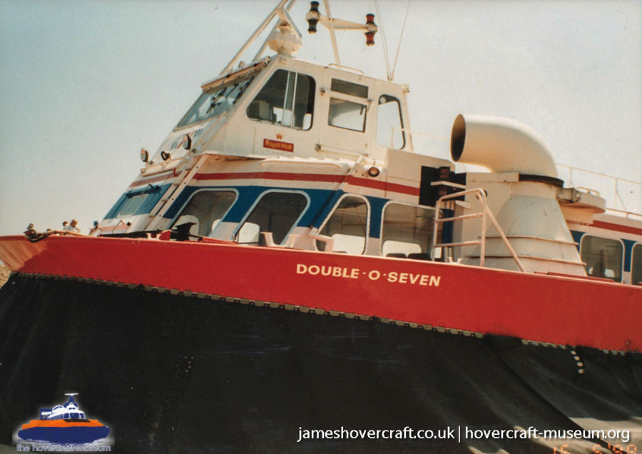 AP1-88 hovercraft with Hovertravel -  (credit: The <a href='http://www.hovercraft-museum.org/' target='_blank'>Hovercraft Museum Trust</a>).